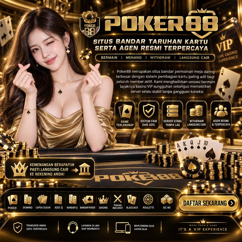 Poker88 situs bandar taruhan kartu dan agen resmi terpercaya